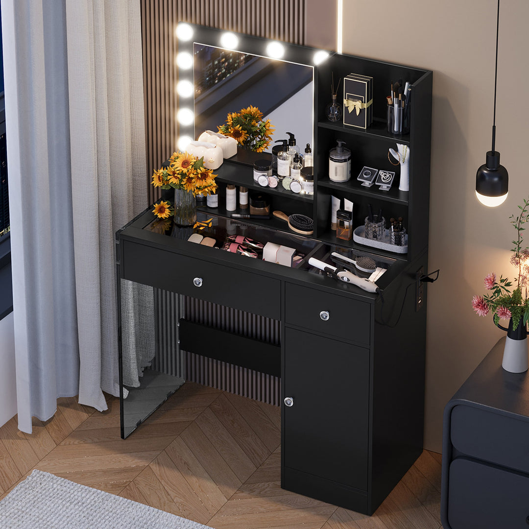 ARIANA Hollywood Lights Makeup Vanity Black