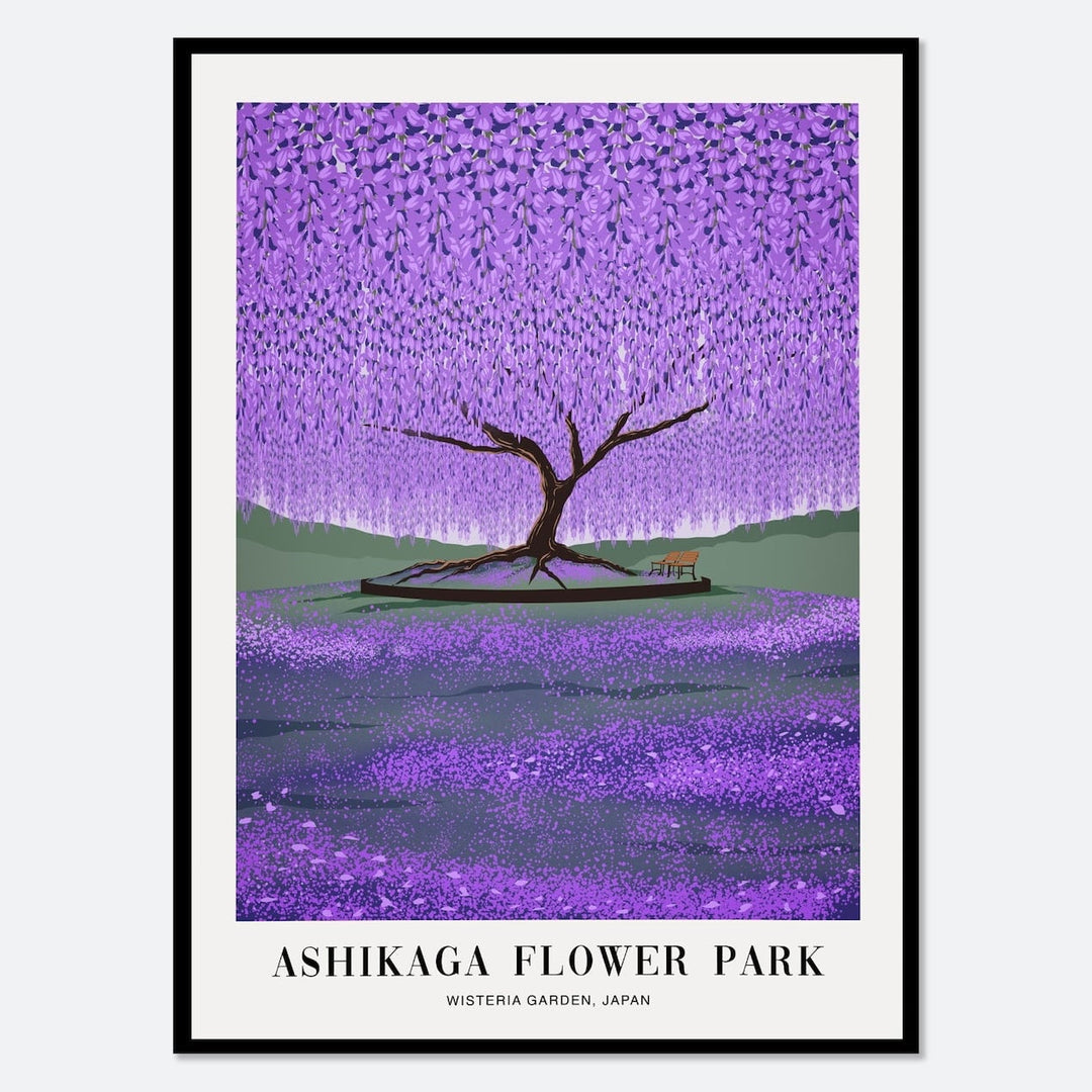 Around The World Art Deco Canvas Prints Ashikaga Flower Park, Wisteria Garden, Japan