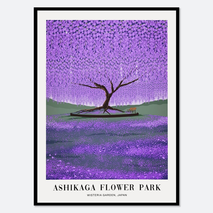 Around The World Art Deco Canvas Prints Ashikaga Flower Park, Wisteria Garden, Japan