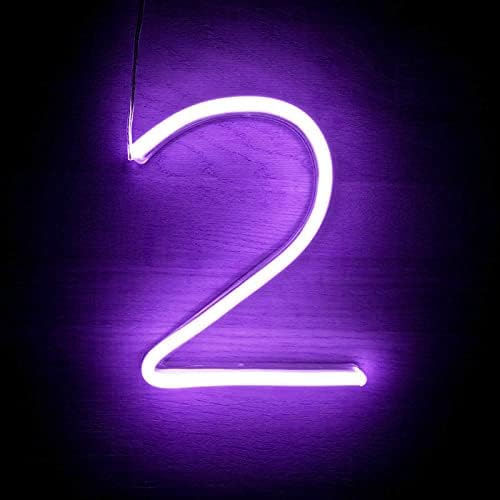 Purple Letter/Number Neon Light Option 2