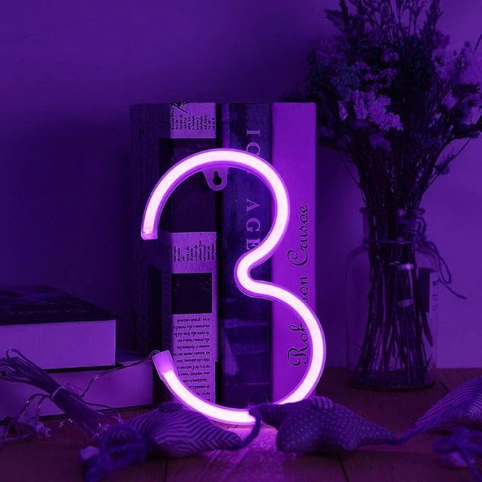 Purple Letter/Number Neon Light Option 3