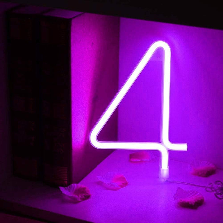 Purple Letter/Number Neon Light Option 4