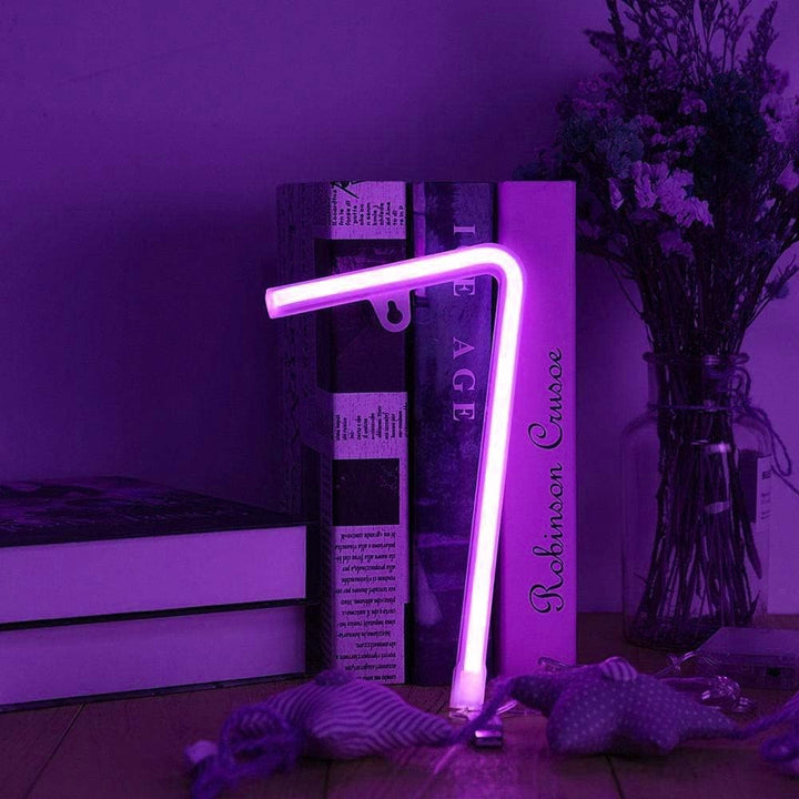 Purple Letter/Number Neon Light Option 7