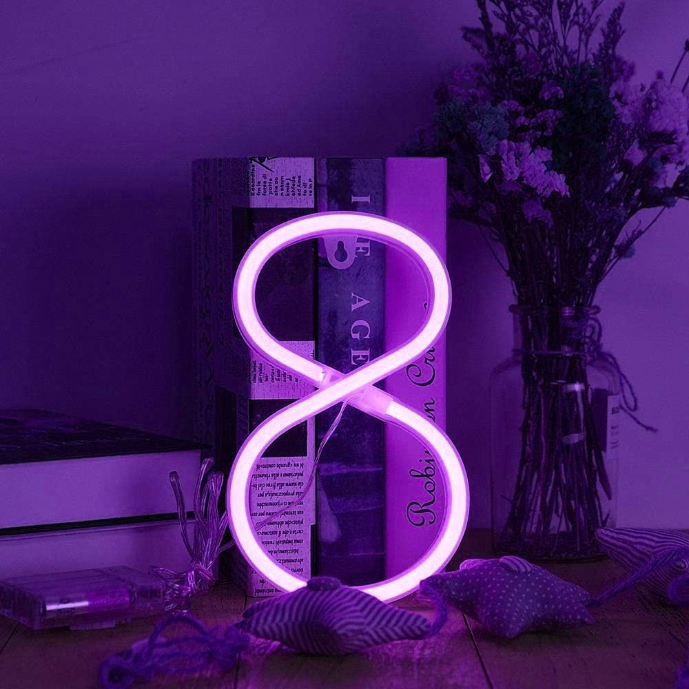 Purple Letter/Number Neon Light Option 8