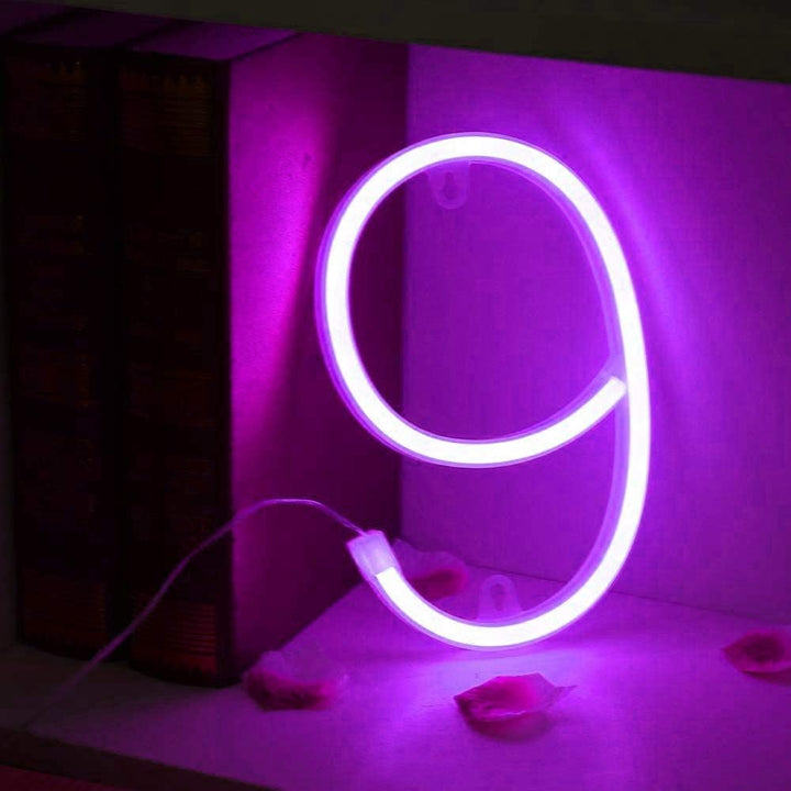 Purple Letter/Number Neon Light Option 9