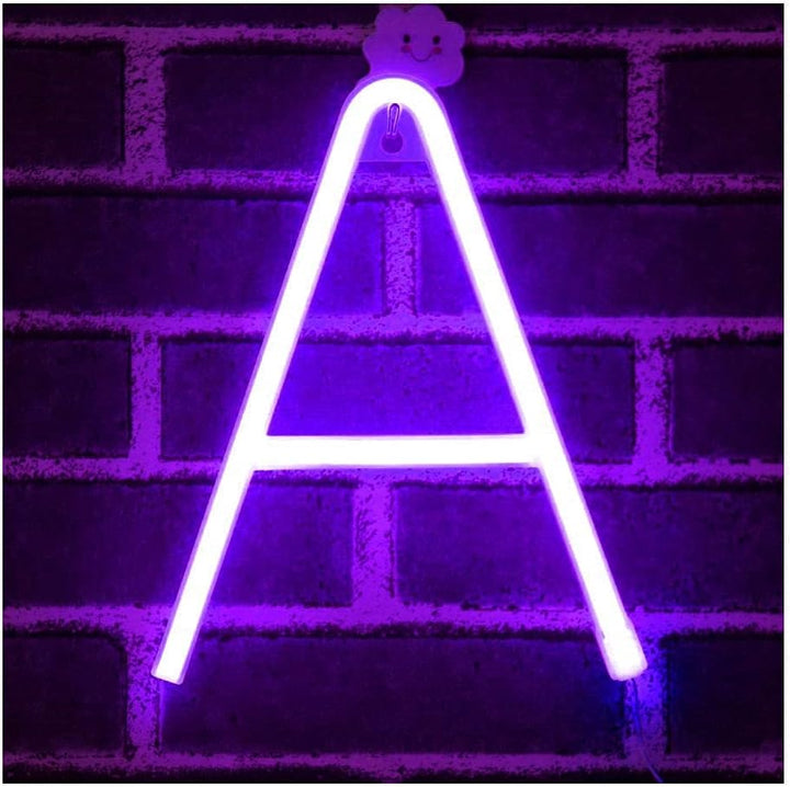 Purple Letter/Number Neon Light Option A