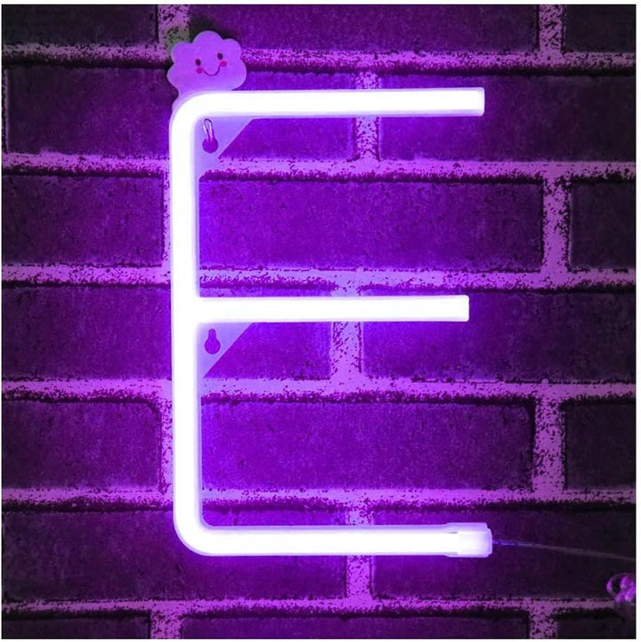 Purple Letter/Number Neon Light Option E