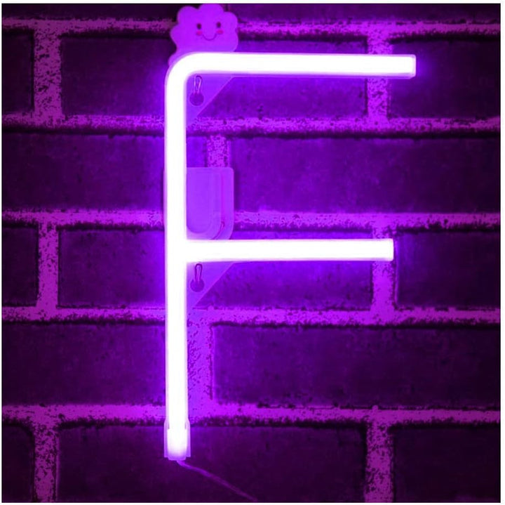 Purple Letter/Number Neon Light Option F