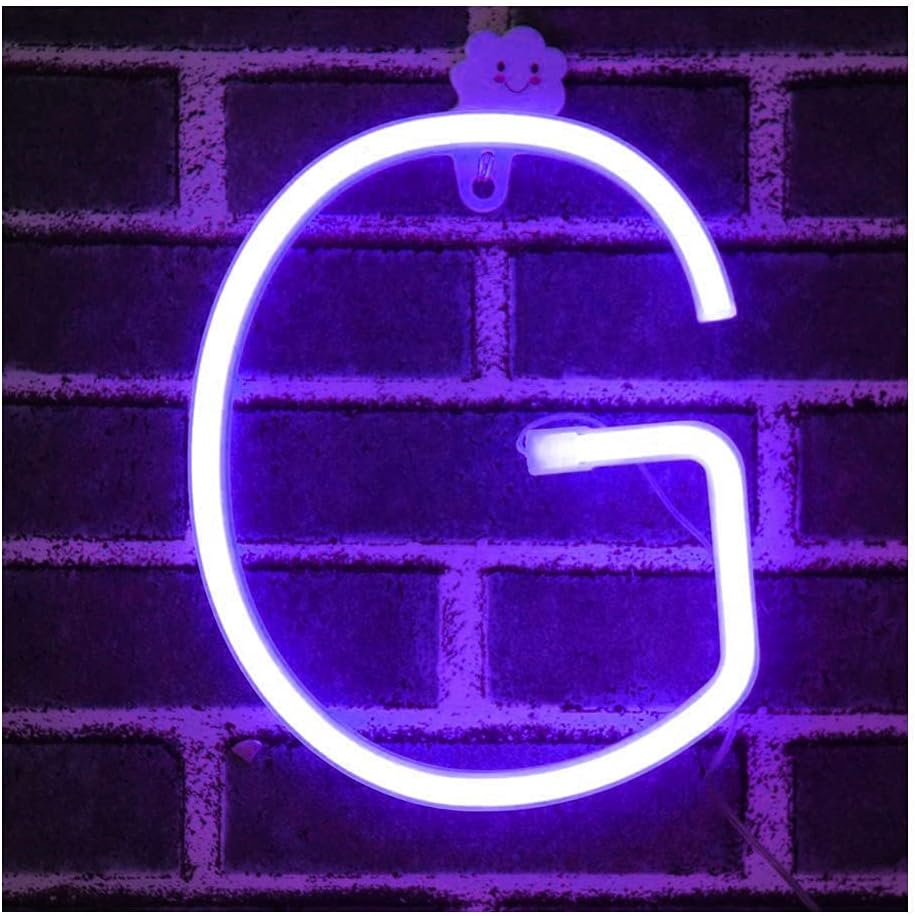 Purple Letter/Number Neon Light Option G