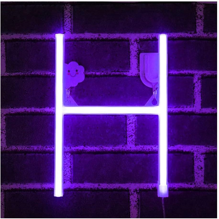 Purple Letter/Number Neon Light Option H