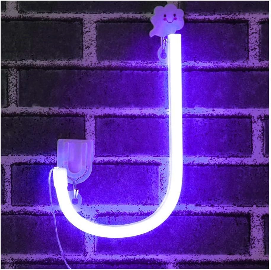 Purple Letter/Number Neon Light Option J