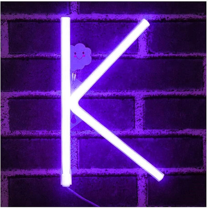 Purple Letter/Number Neon Light Option K