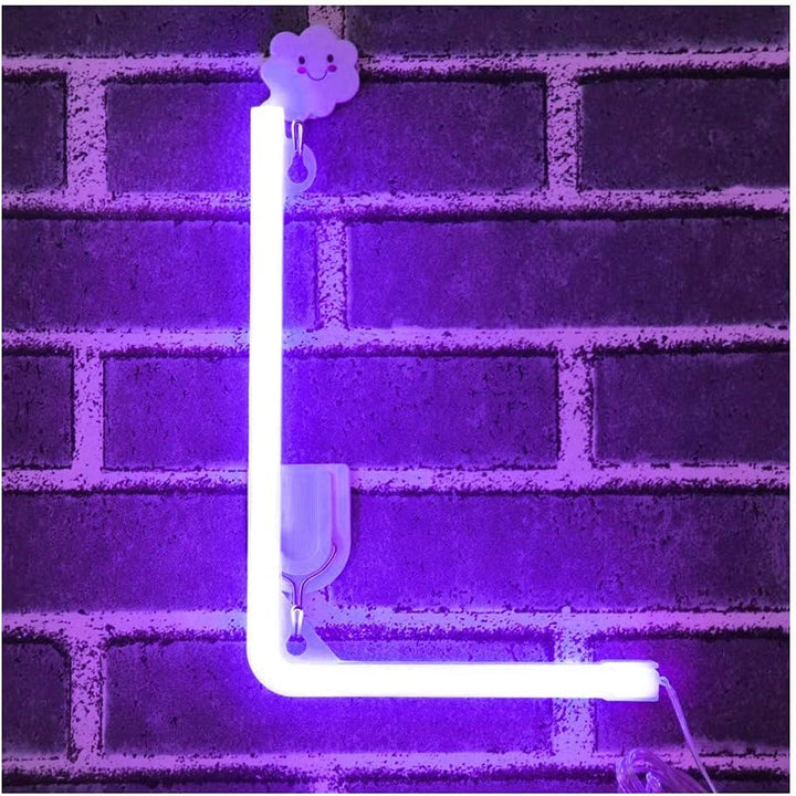 Purple Letter/Number Neon Light Option L
