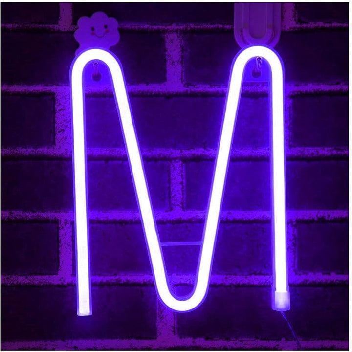 Purple Letter/Number Neon Light Option M
