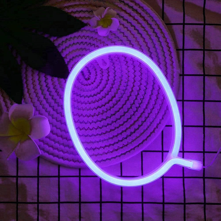 Purple Letter/Number Neon Light Option Q