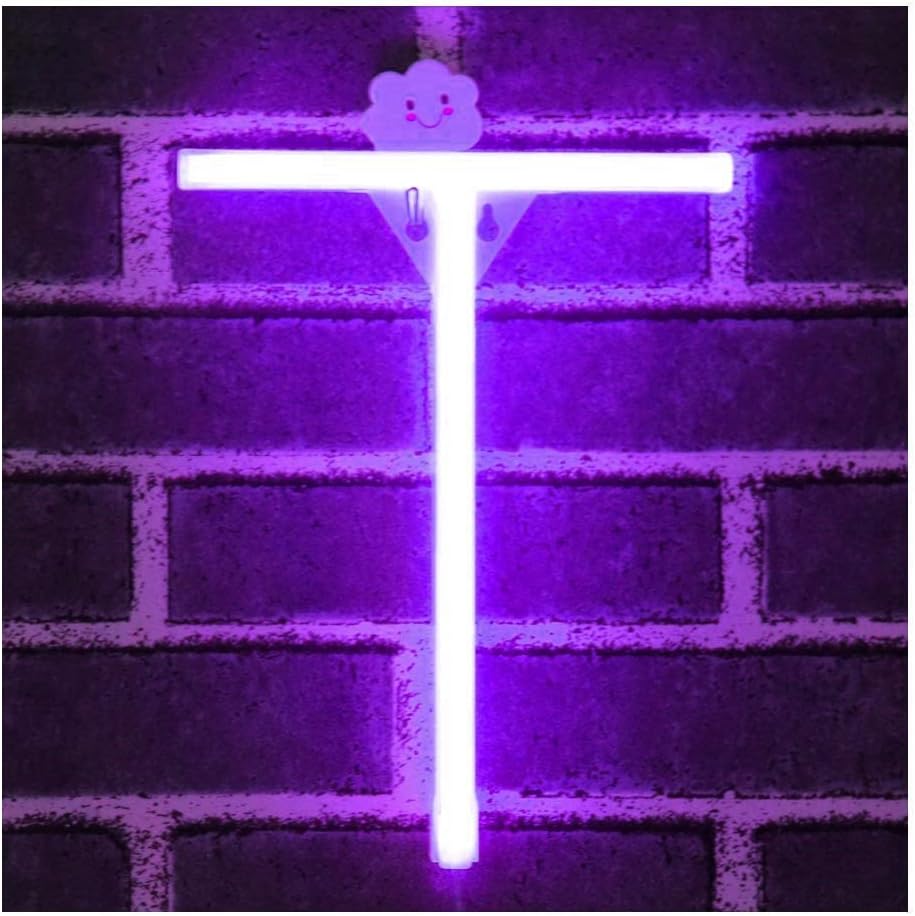 Purple Letter/Number Neon Light Option T