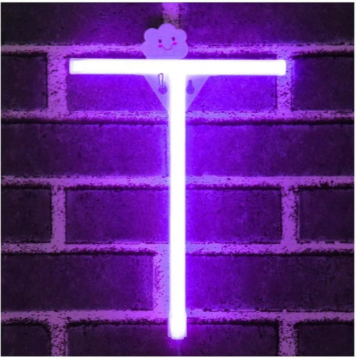 Purple Letter/Number Neon Light Option T