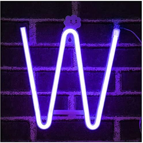 Purple Letter/Number Neon Light Option W