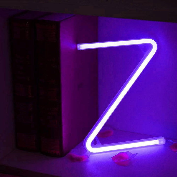 Purple Letter/Number Neon Light Option Z