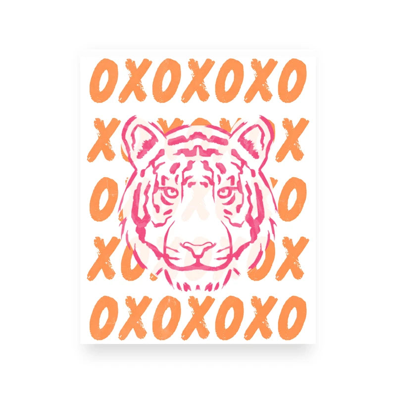 VibeCore Queen of Hearts Canvas Prints Option D: XOXO Tiger