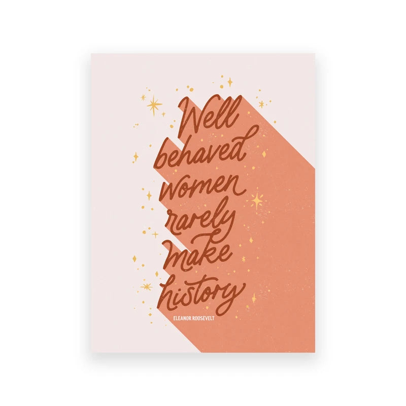 VibeCore Queen of Hearts Canvas Prints Option K: Well Behaved Women Rarely Make History