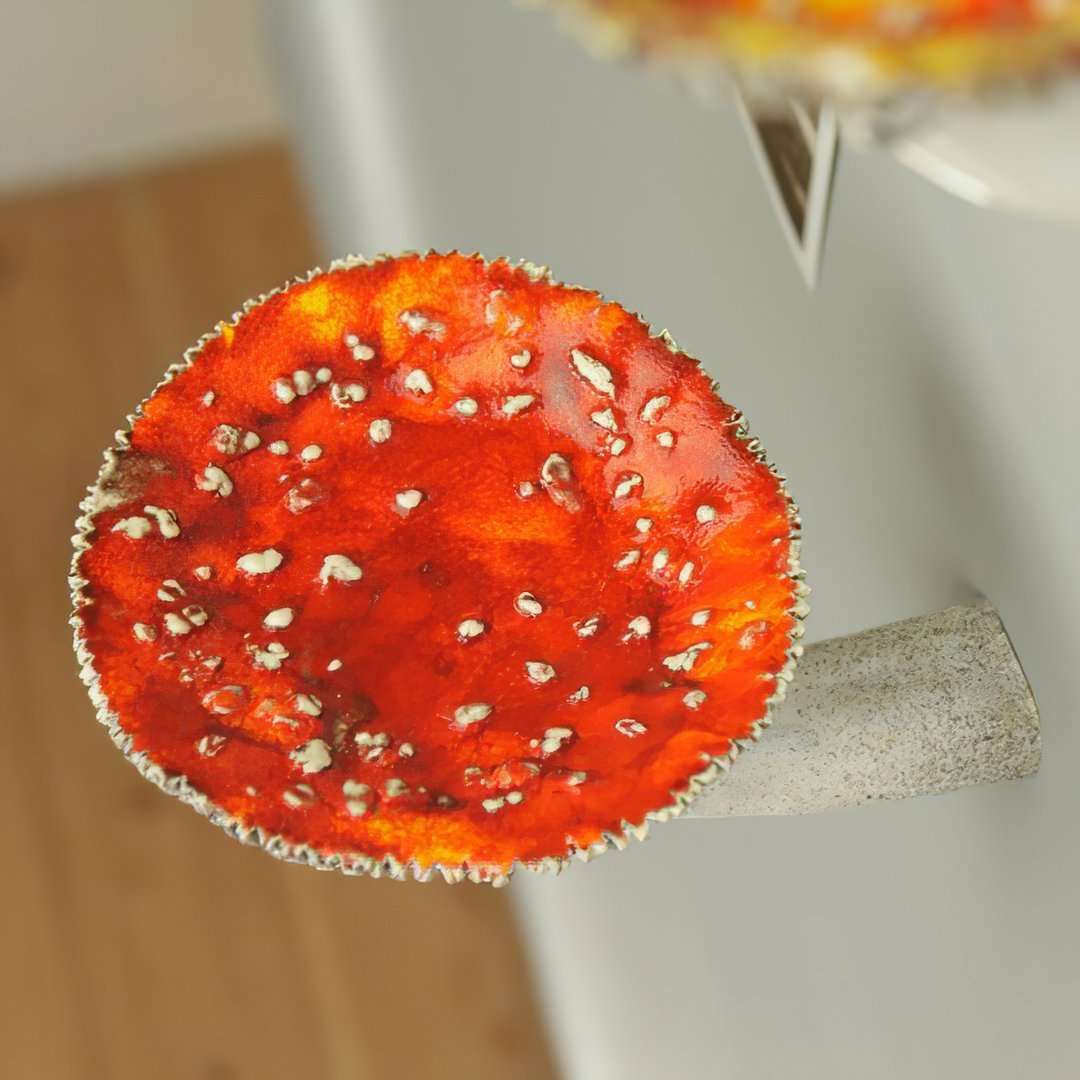 VibeCore Mushroom Wall Shelf aerial view showcasing the whimsical mushroom design, perfect for adding a nature-inspired touch to your decor while displaying small items.