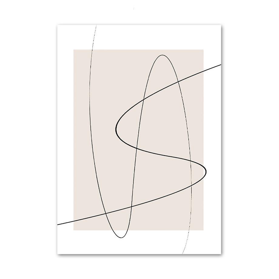 VibeCore Abstract Female Canvas Prints Option G: Fine line squiggle