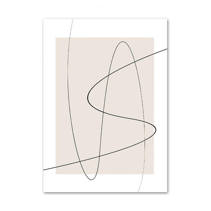VibeCore Abstract Female Canvas Prints Option G: Fine line squiggle