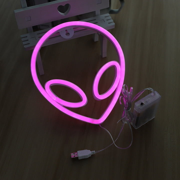 VibeCore Alien Neon Light in Pink brings a playful, vibrant glow to your space with its unique design.