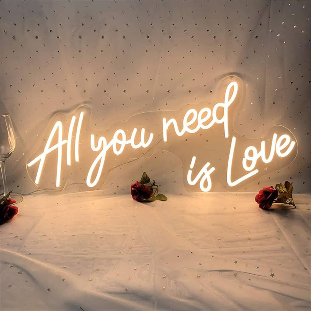 VibeCore All You Need Is Love Neon Light