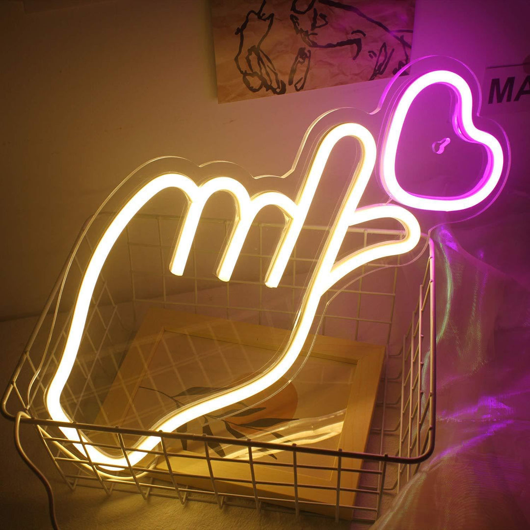 VibeCore At Your Fingertips Neon Light In Basket