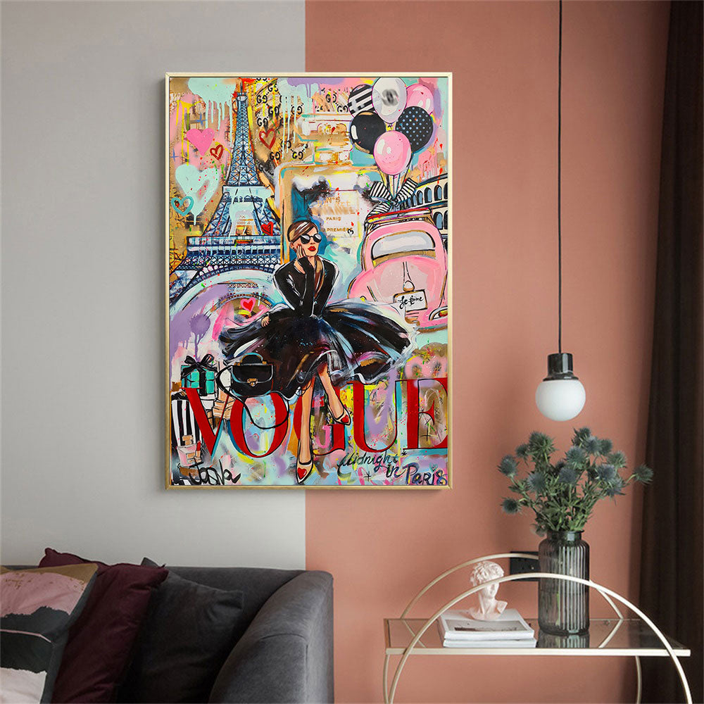 VibeCore Audrey Hepburn Graffiti Canvas Prints Option A Framed