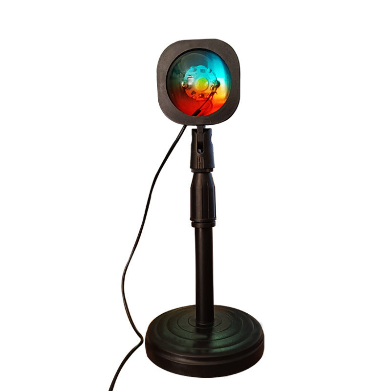 VibeCore Blue Sunset Lamp unlit frame, showcasing its sleek metal and aluminum construction. With an elegant design and adjustable height, this lamp adds a modern touch to any room, perfect for creating mood lighting when illuminated.