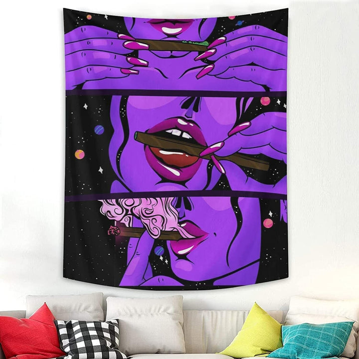 VibeCore Blunt Roller Tapestry On Wall Behind Couch