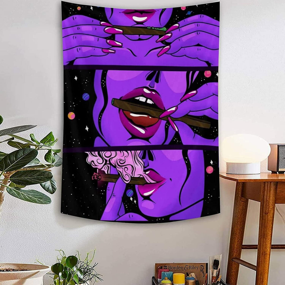 VibeCore Blunt Roller Tapestry On Wall Beside Desk