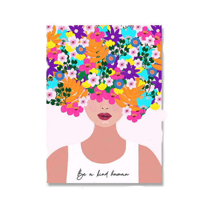 VibeCore Botanical Self-Love Canvas Prints Option J: Be a kind human