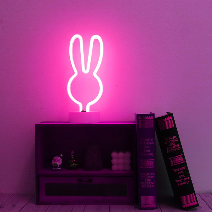 VibeCore Bunny Table Neon Light On Side Table