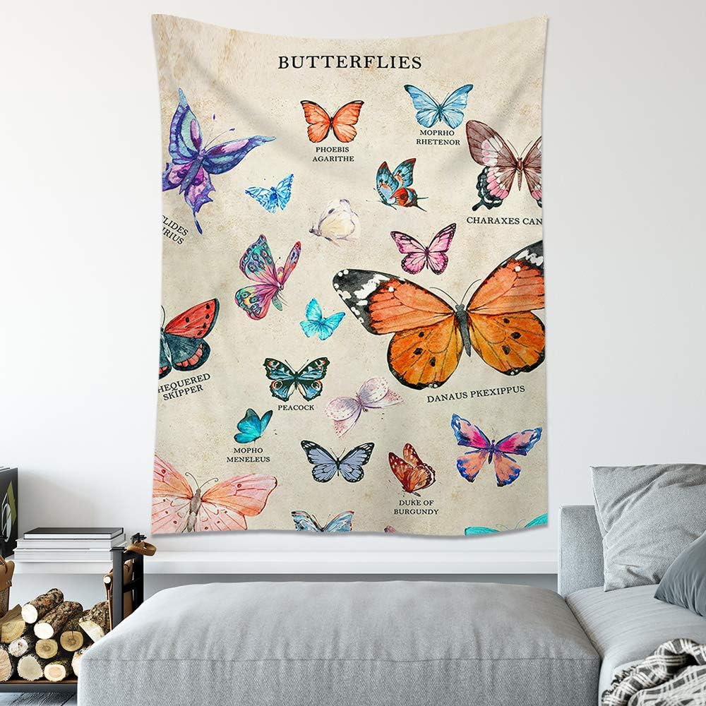 VibeCore Butterfly Tapestry On Wall In Living Room