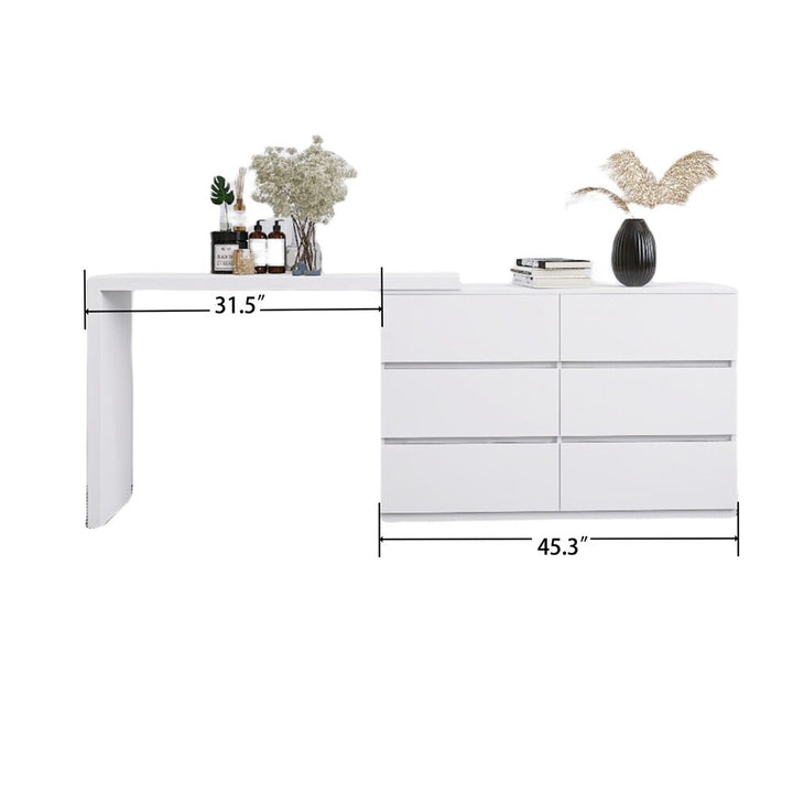 VibeCore CELESTIA Rotating Desktop Vanity Elongated Product Size