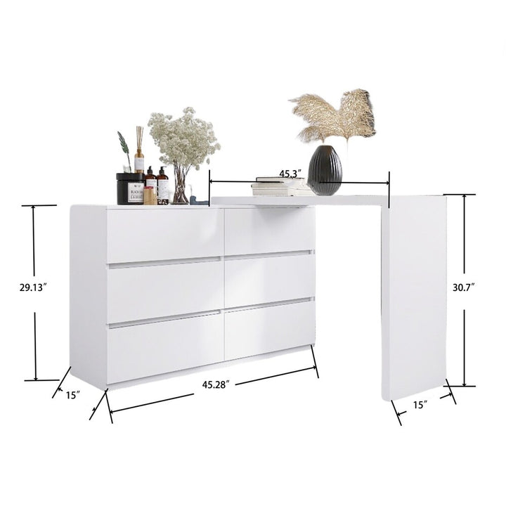 VibeCore CELESTIA Rotating Desktop Vanity L Shape Product Size