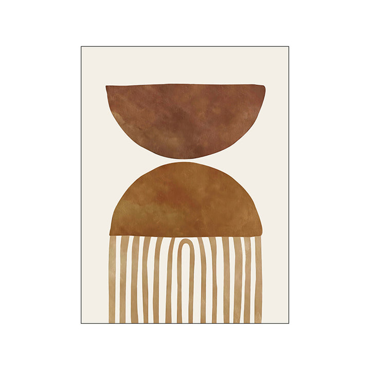 VibeCore Calm Serenity Canvas Prints Option G: Brown half circles with brown watercolour lines