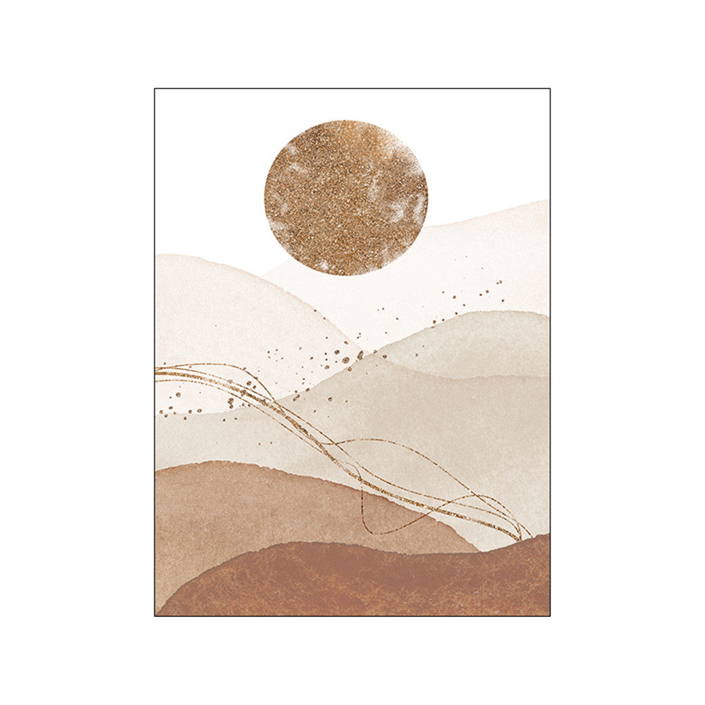 VibeCore Calm Serenity Canvas Prints Option H: Abstract sun and dunes