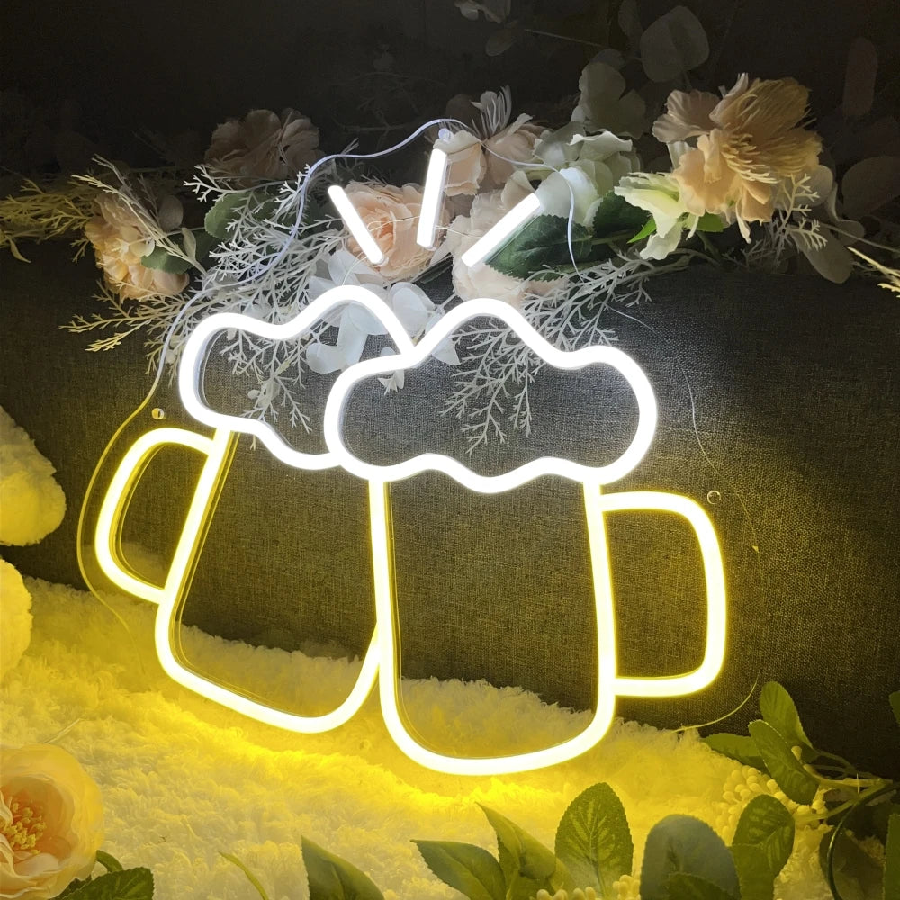 VibeCore Cheers! Neon Light On Couch