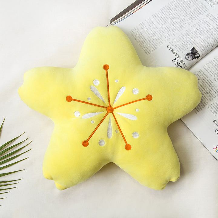 VibeCore Cherry Petal Throw Pillow in yellow, featuring a playful floral design crafted from soft plush PP cotton. A cheerful, spring-inspired accent that brings a fresh pop of color and cozy charm to your space.