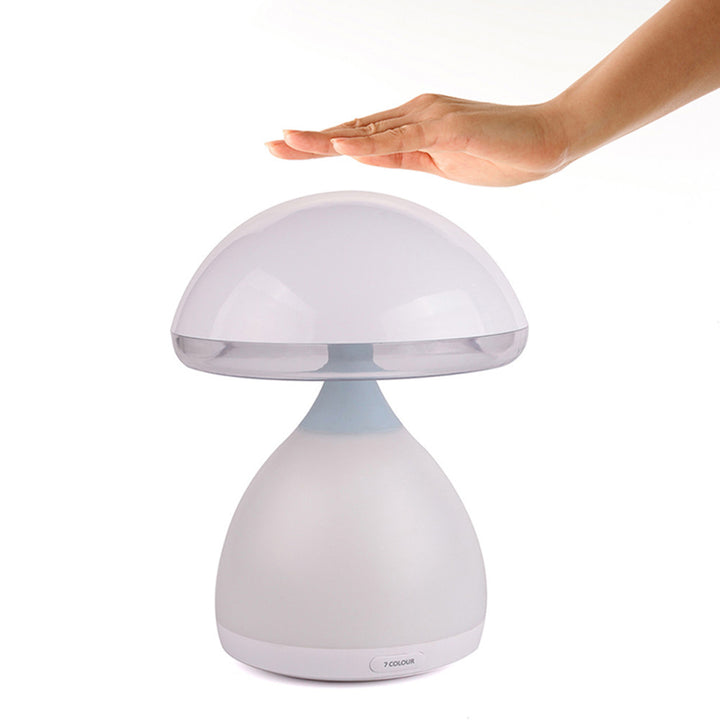 VibeCore Color Changing LED Mushroom Lamp featuring touch light control, allowing easy brightness adjustments and vibrant color options for a customizable and cozy ambiance.
