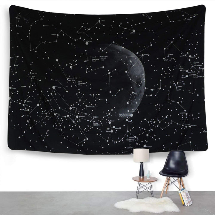 VibeCore Constellation Tapestry On Wall Beside Chair