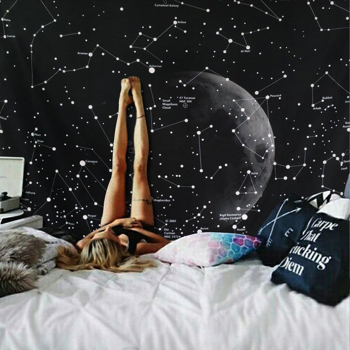 VibeCore Constellation Tapestry On Wall Close Up