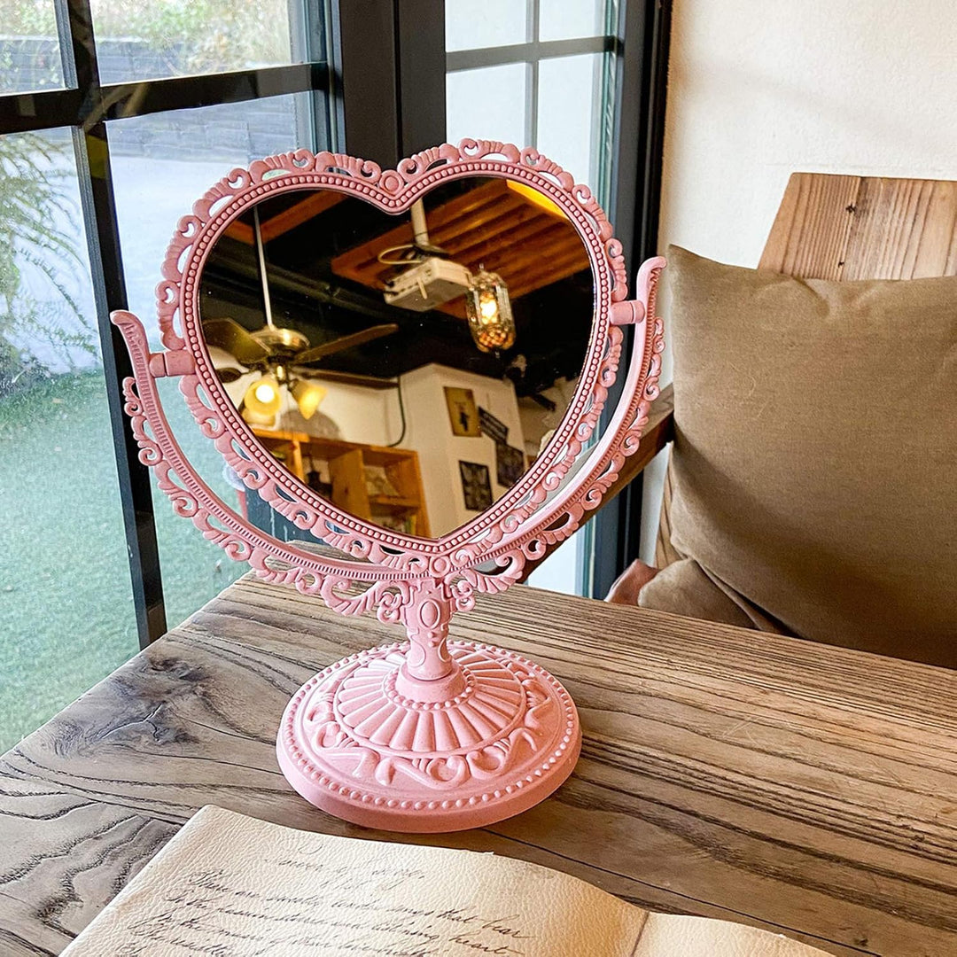 VibeCore Coquette Heart Mirror Light Pink