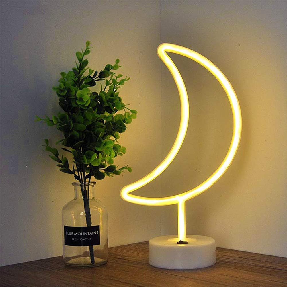 VibeCore Crescent Moon Table Neon Light