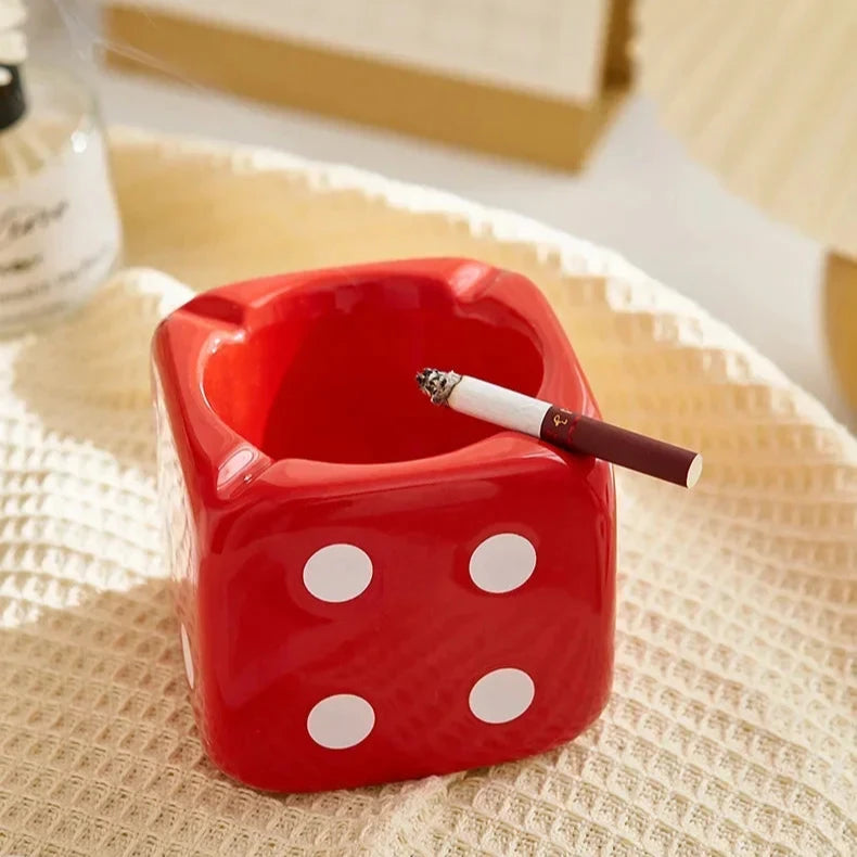 VibeCore Dice Ashtray Red